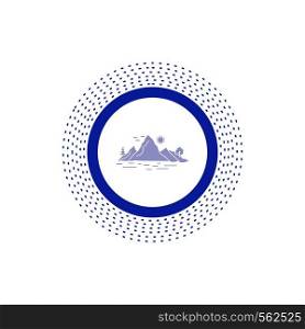 Nature, hill, landscape, mountain, tree Glyph Icon. Vector isolated illustration. Vector EPS10 Abstract Template background