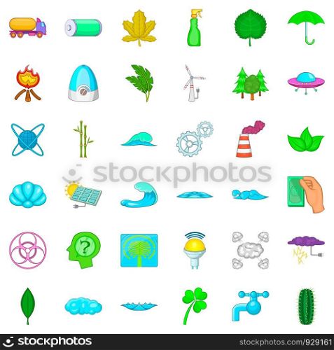 Nature icons set. Cartoon style of 36 nature vector icons for web isolated on white background. Nature icons set, cartoon style