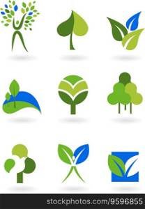 Nature icons vector image