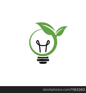 Nature lamp logo design template vector isolated