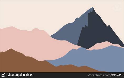 nature landscape background set with mountain,lake,sky.that use for digital and printable 