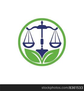 Nature Law Firm Logo design template. Green Scales logo concept. 