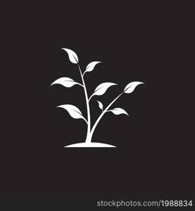 Nature leaf icon and symbol template vector