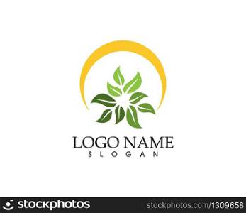Nature leaf logo vector template