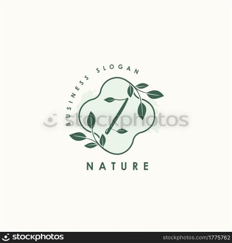 Nature Letter Z logo. Green vector logo design botanical floral leaf with initial letter logo icon for nature business.
