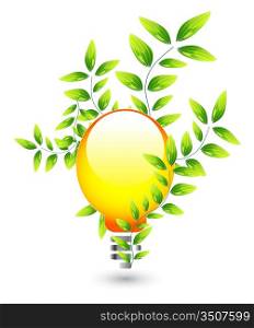 Nature light bulb icon