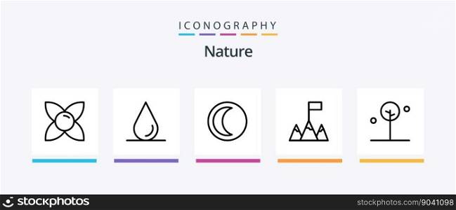 Nature Line 5 Icon Pack Including . nature. nature. greenery. nature. Creative Icons Design