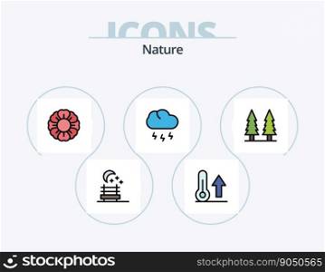 Nature Line Filled Icon Pack 5 Icon Design. . summer. nature. nature. nature