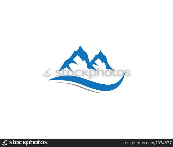 Nature mountain logo template