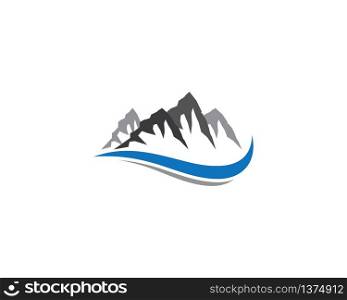 Nature mountain logo template