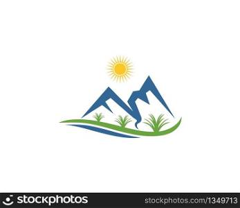 Nature mountain logo vector