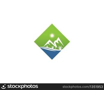 Nature mountain logo vector