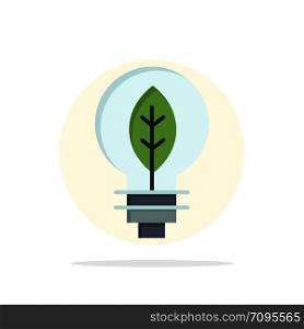Nature, Of, Power, Bulb Abstract Circle Background Flat color Icon