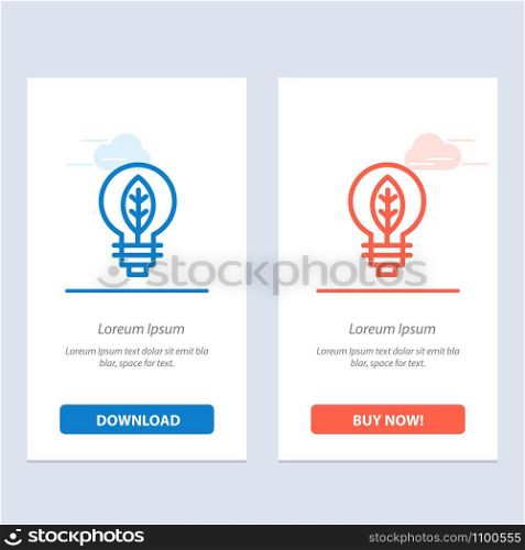 Nature, Of, Power, Bulb Blue and Red Download and Buy Now web Widget Card Template