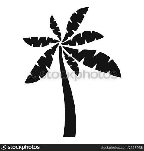 Nature palm icon simple vector. Coconut tree. Summer plant. Nature palm icon simple vector. Coconut tree
