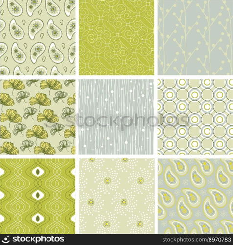 Nature patterns vector image