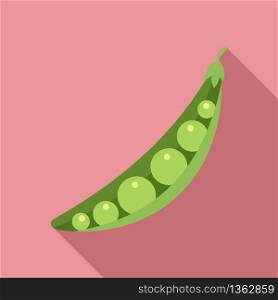 Nature peas icon. Flat illustration of nature peas vector icon for web design. Nature peas icon, flat style