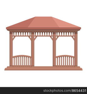 Nature pergola icon cartoon vector. Wedding house. Park garden. Nature pergola icon cartoon vector. Wedding house