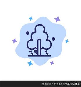 Nature, Pine, Spring, Tree Blue Icon on Abstract Cloud Background