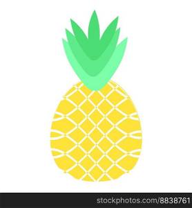 Nature pineapple icon cartoon vector. Tropical fruit. Summer food. Nature pineapple icon cartoon vector. Tropical fruit