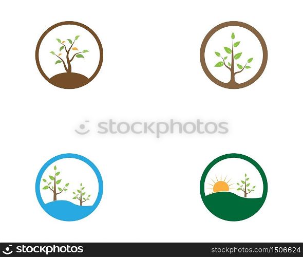 Nature plant logo vector illustration