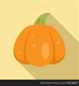 Nature pumpkin icon. Flat illustration of nature pumpkin vector icon for web design. Nature pumpkin icon, flat style