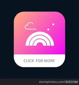 Nature, Rainbow, Spring, Wave Mobile App Button. Android and IOS Glyph Version