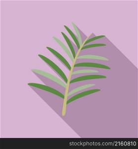 Nature rosemary icon flat vector. Herb plant. Leaf branch. Nature rosemary icon flat vector. Herb plant