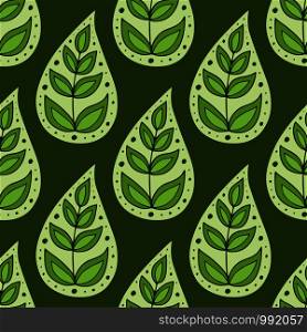 Nature seamless pattern. Floral vector background in green colors. Natural leaves design. Pattern for textile print. Nature seamless pattern. Floral vector background in green colors. Natural leaves design. Pattern for textile print.