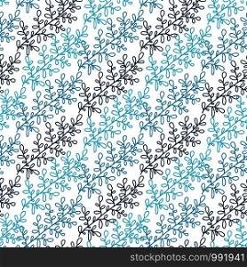 Nature seamless pattern. Vector background design. Branches pattern in blue colors. Textile print design.. Nature seamless pattern. Vector background design. Branches pattern in blue colors. Textile print design