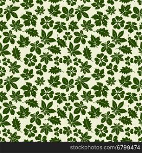 Nature seamless pattern with green leaves. Nature seamless pattern with green leaves vector illustration