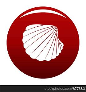 Nature shell icon. Simple illustration of nature shell vector icon for any design red. Nature shell icon vector red