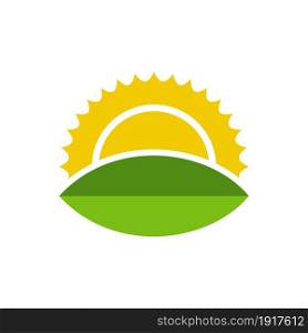 nature sun and leaf logo