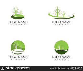 Nature trees logo vector template