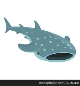 Nature whale shark icon cartoon vector. Ocean fish. Sea animal. Nature whale shark icon cartoon vector. Ocean fish