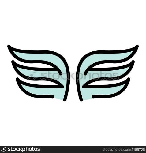Nature wings icon. Outline nature wings vector icon color flat isolated. Nature wings icon color outline vector