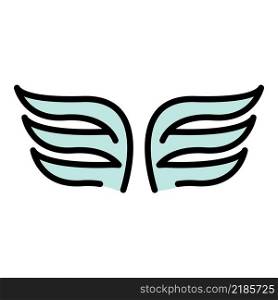 Nature wings icon. Outline nature wings vector icon color flat isolated. Nature wings icon color outline vector
