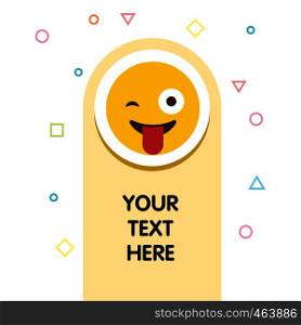 Naughty emoji icon design vector