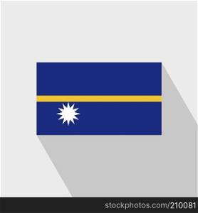 Nauru flag Long Shadow design vector