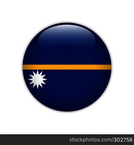 Nauru flag on button