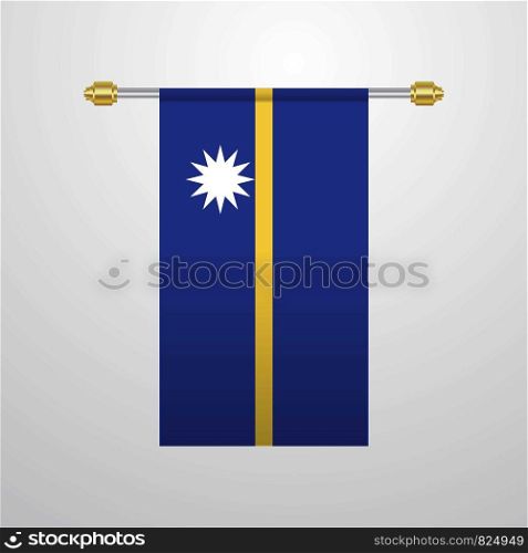 Nauru hanging Flag