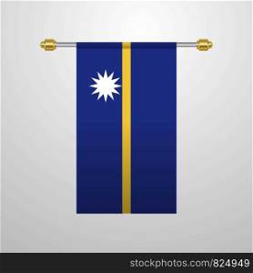 Nauru hanging Flag