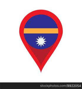 Nauru location pin icon,vector illustration symbol design
