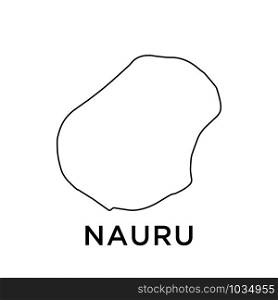 Nauru map icon design trendy