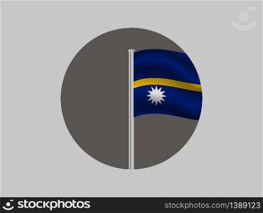 Nauru National flag. original color and proportion. Simply vector illustration background, from all world countries flag set for design, education, icon, icon, isolated object and symbol for data visualisation