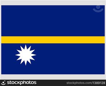 Nauru National flag. original color and proportion. Simply vector illustration background, from all world countries flag set for design, education, icon, icon, isolated object and symbol for data visualisation