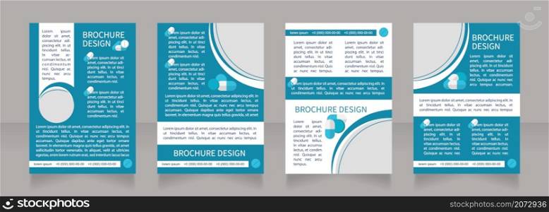 Nausea and vomiting in children blank brochure layout design. Vertical poster template set with empty copy space for text. Premade corporate reports collection. Editable flyer paper pages. Nausea and vomiting in children blank brochure layout design