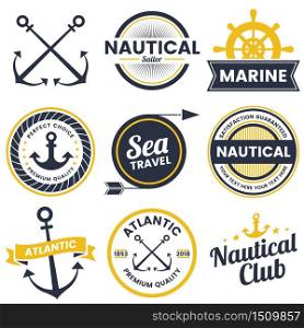 nautical Retro Vector Logo for banner, poster, flyer