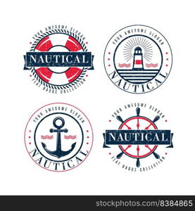 nautical sea sailor vector art illustration