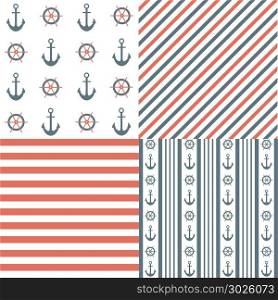 Nautical seamless patterns